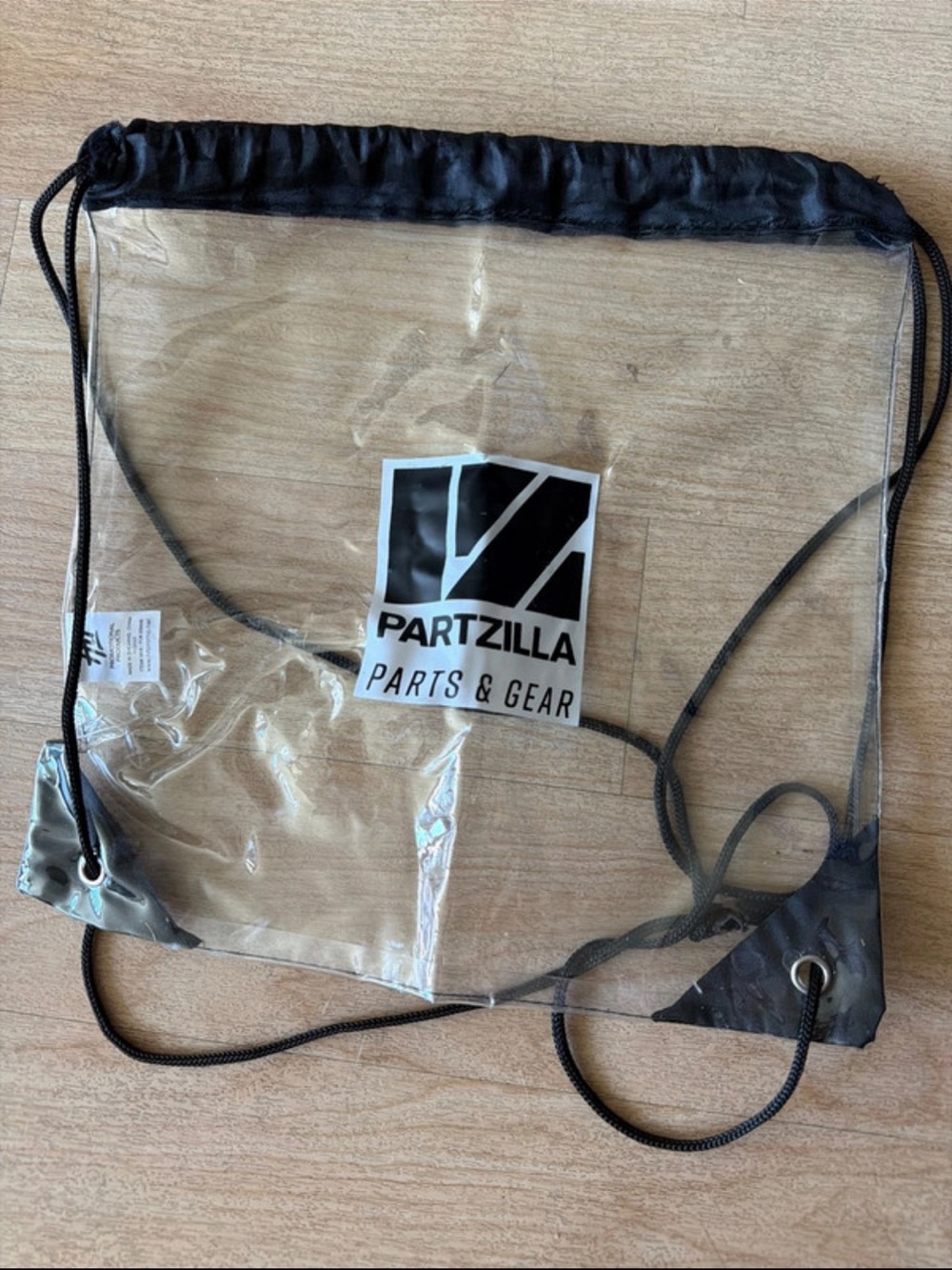 Clear Partzilla Parts & Gear Drawstring Bag